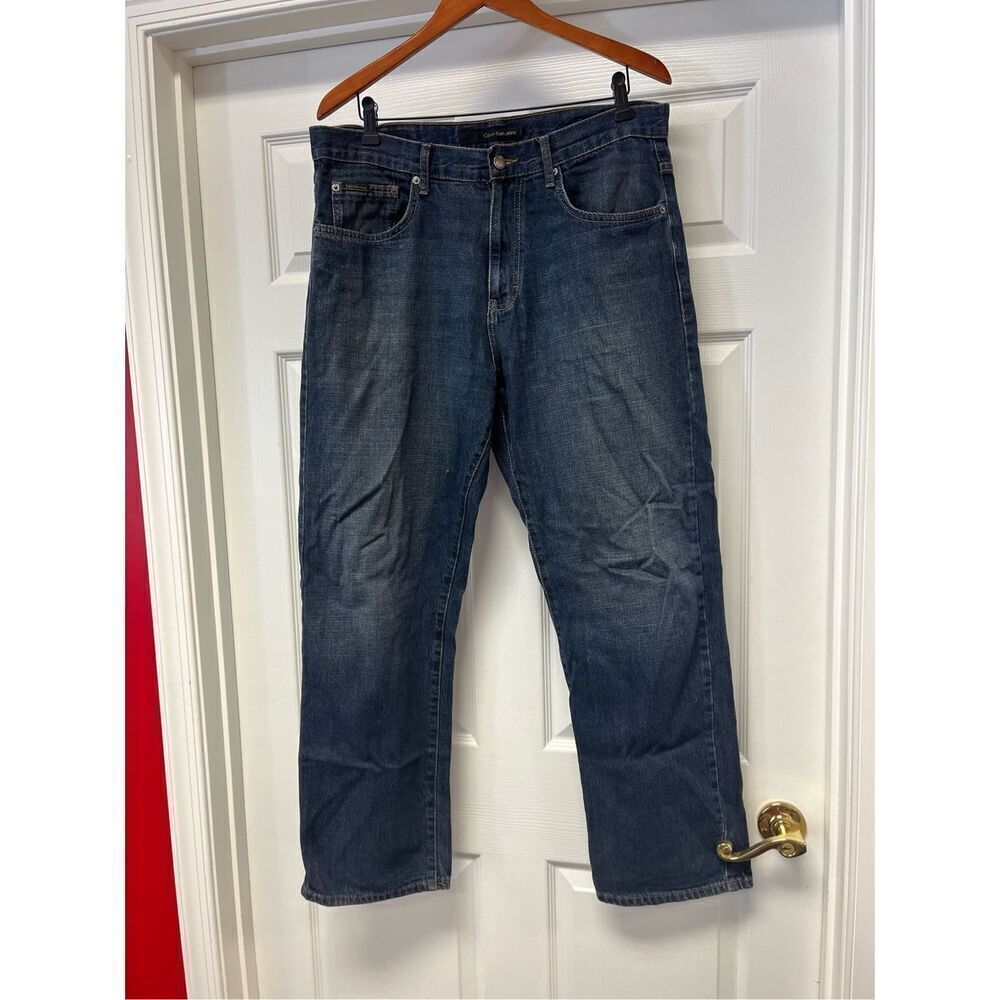 Calvin Klein Mens Relaxed Straight Fit Jeans sz 34